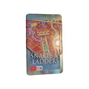 Snakes And Ladders Game 2007 - Collector's tin -Full size Board - NEW/SEALED